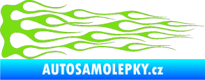 Samolepka Plameny 046 zelená kawasaki