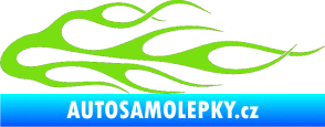 Samolepka Plameny 055 zelená kawasaki