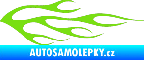 Samolepka Plameny 058 zelená kawasaki