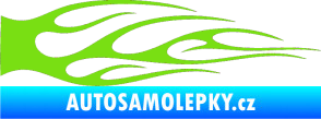 Samolepka Plameny 059 zelená kawasaki