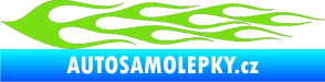 Samolepka Plameny 061 zelená kawasaki