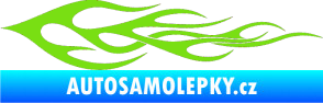 Samolepka Plameny 062 zelená kawasaki