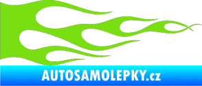 Samolepka Plameny 090 zelená kawasaki