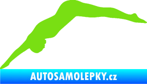 Samolepka Plavání 003  levá skok do vody zelená kawasaki