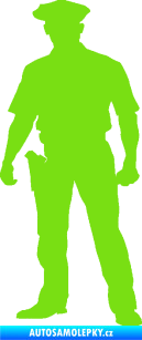 Samolepka Policajt 002 levá zelená kawasaki