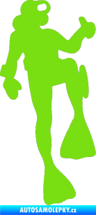 Samolepka Potápěč 001 pravá zelená kawasaki