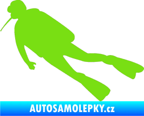Samolepka Potápěč 006 levá zelená kawasaki