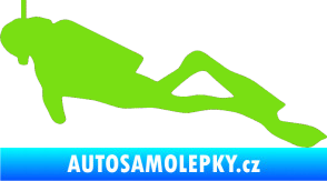 Samolepka Potápěč 009 levá zelená kawasaki