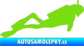 Samolepka Potápěč 009 pravá zelená kawasaki