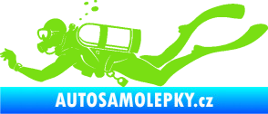 Samolepka Potápěč 011 levá zelená kawasaki