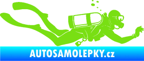 Samolepka Potápěč 011 pravá zelená kawasaki