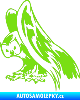 Samolepka Predators 097 levá sova zelená kawasaki