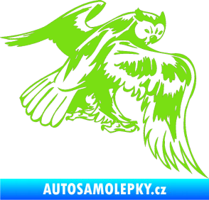 Samolepka Predators 100 pravá sova zelená kawasaki