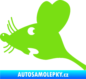 Samolepka Překvapená myš levá zelená kawasaki