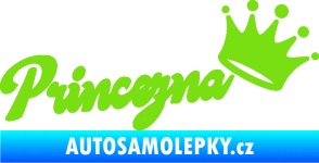 Samolepka Princezna s korunkou 001 nápis zelená kawasaki