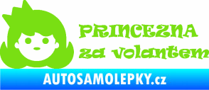 Samolepka Princezna za volantem zelená kawasaki