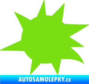 Samolepka Průstřel 004 levá zelená kawasaki