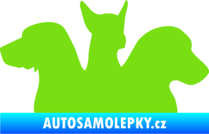 Samolepka Psi 001 pravá skupinka zelená kawasaki