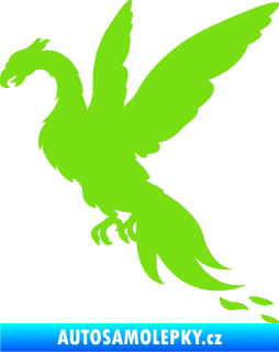 Samolepka Pták Fénix 001 levá zelená kawasaki
