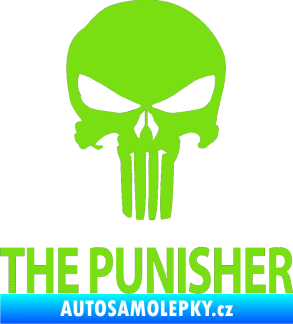 Samolepka Punisher 002 s nápisem zelená kawasaki