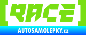 Samolepka Race nápis zelená kawasaki