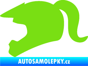 Samolepka Racing girl levá helma zelená kawasaki