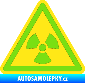 Samolepka Radioactive barevný trojúhelník zelená kawasaki