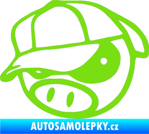 Samolepka Rally pig 003 levá zelená kawasaki