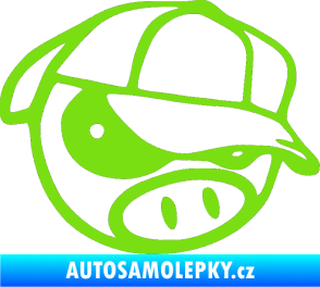 Samolepka Rally pig 003 pravá zelená kawasaki