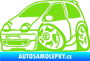 Samolepka Renault Twingo karikatura levá zelená kawasaki
