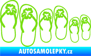 Samolepka Rodina v autě botičky 002 zelená kawasaki