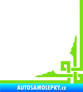 Samolepka Rohová samolepka 003 levá zelená kawasaki