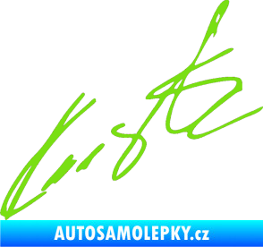 Samolepka Podpis Roman Kresta  zelená kawasaki
