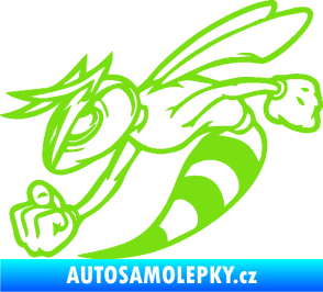 Samolepka Rozzuřená vosa 001 levá zelená kawasaki