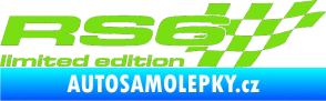 Samolepka RS6 limited edition pravá zelená kawasaki