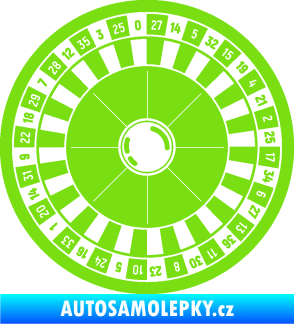 Samolepka Ruleta kolo 001 zelená kawasaki