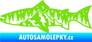 Samolepka Ryba 021 levá noční rybaření zelená kawasaki