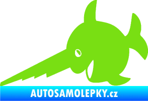 Samolepka Ryba 023 piloun levá zelená kawasaki