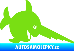 Samolepka Ryba 023 piloun pravá zelená kawasaki