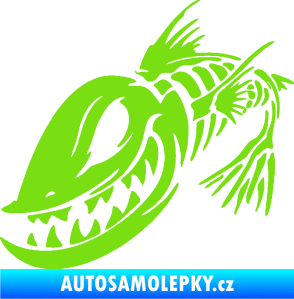 Samolepka Ryba kostra 001 levá zelená kawasaki