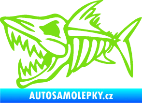 Samolepka Ryba kostra 002 levá zelená kawasaki