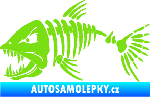 Samolepka Ryba kostra 005 levá zelená kawasaki