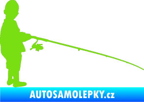 Samolepka Rybář 009 pravá zelená kawasaki