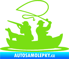Samolepka Rybaření a lov 001 pravá zelená kawasaki