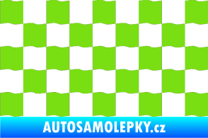Samolepka Šachovnice 003 zelená kawasaki