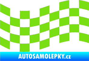 Samolepka Šachovnice 005 zelená kawasaki