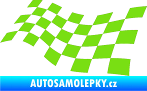 Samolepka Šachovnice 014 zelená kawasaki