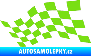 Samolepka Šachovnice 016 zelená kawasaki