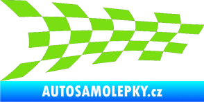 Samolepka Šachovnice 024 zelená kawasaki