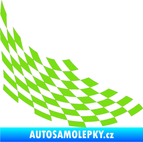 Samolepka Šachovnice 040 zelená kawasaki